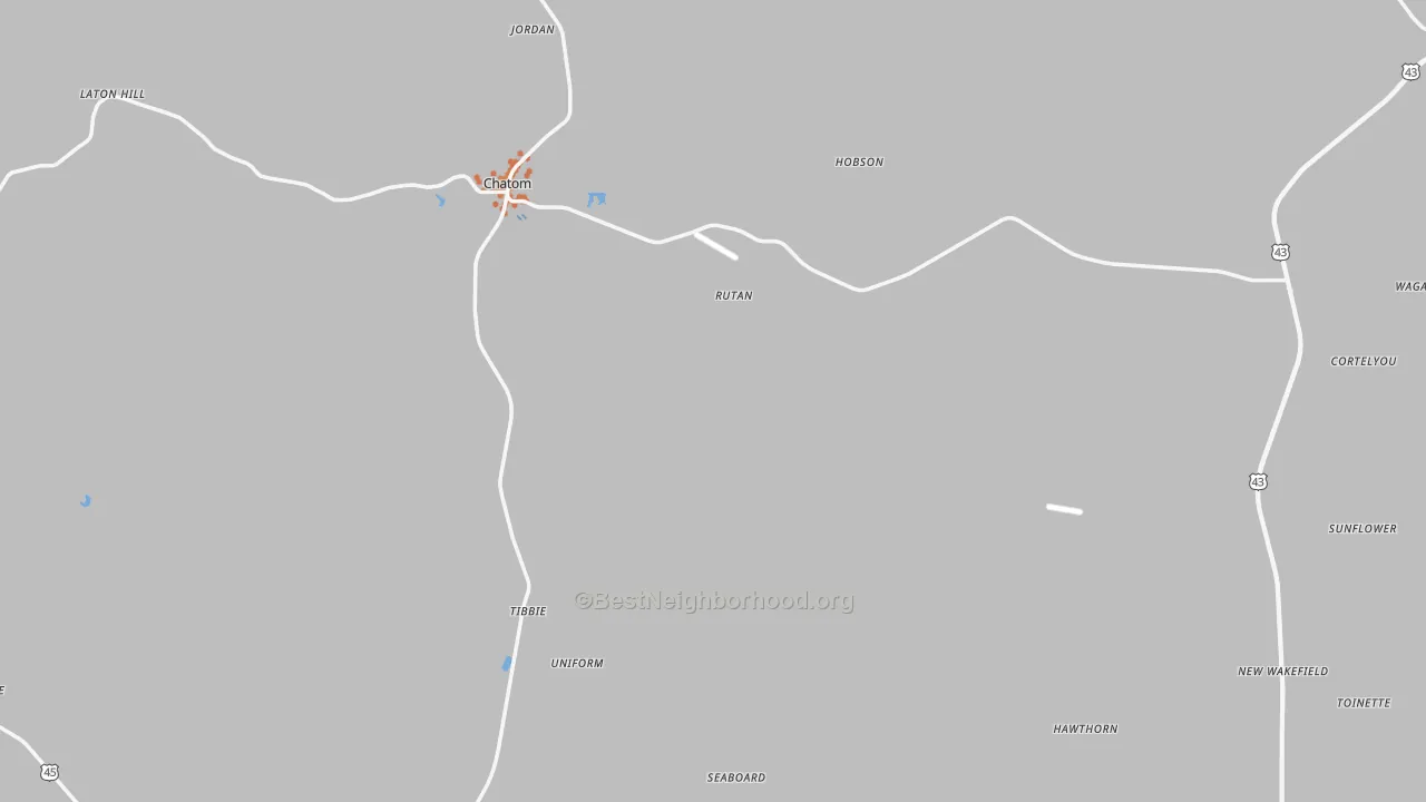Bike Grade map of Washington County, AL