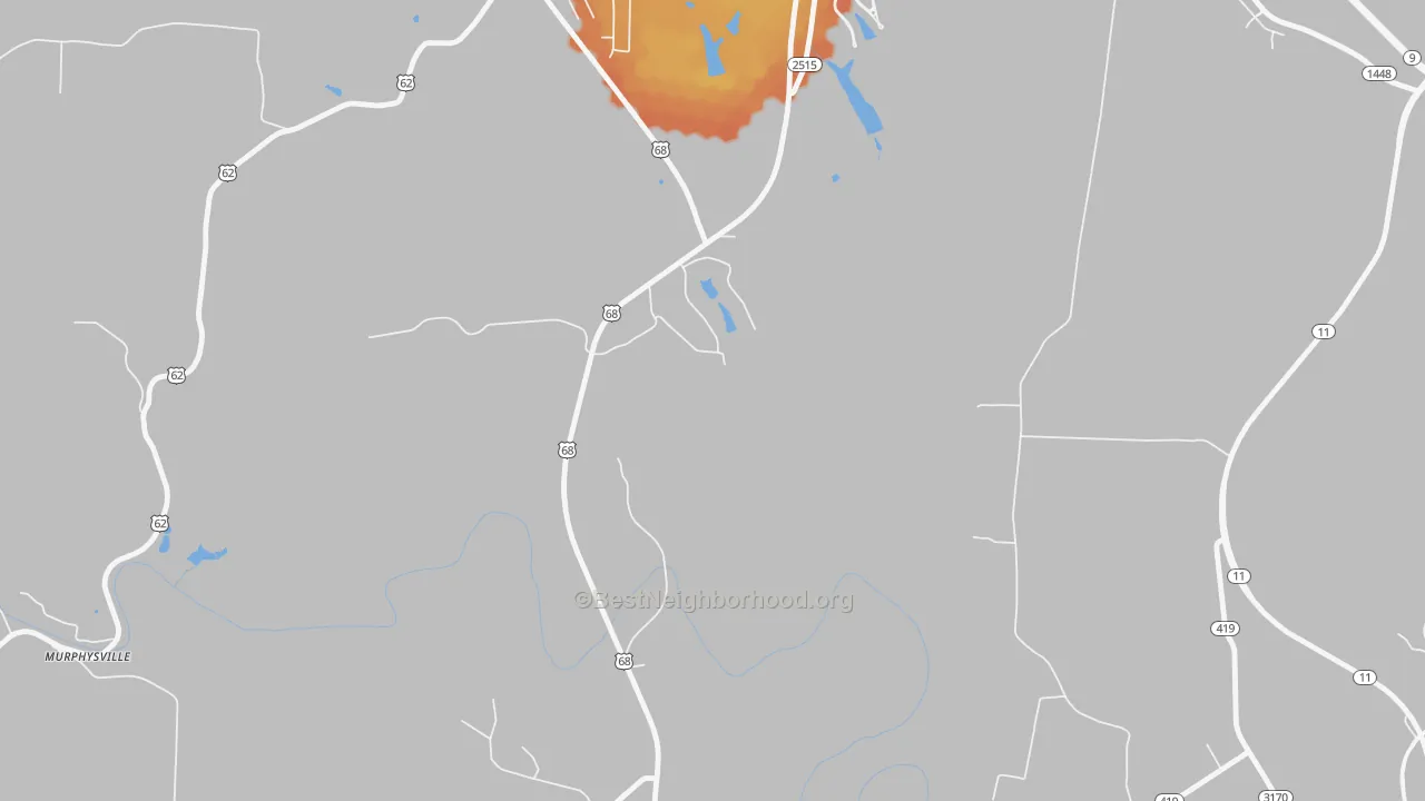 Bike Grade map of Washington, KY
