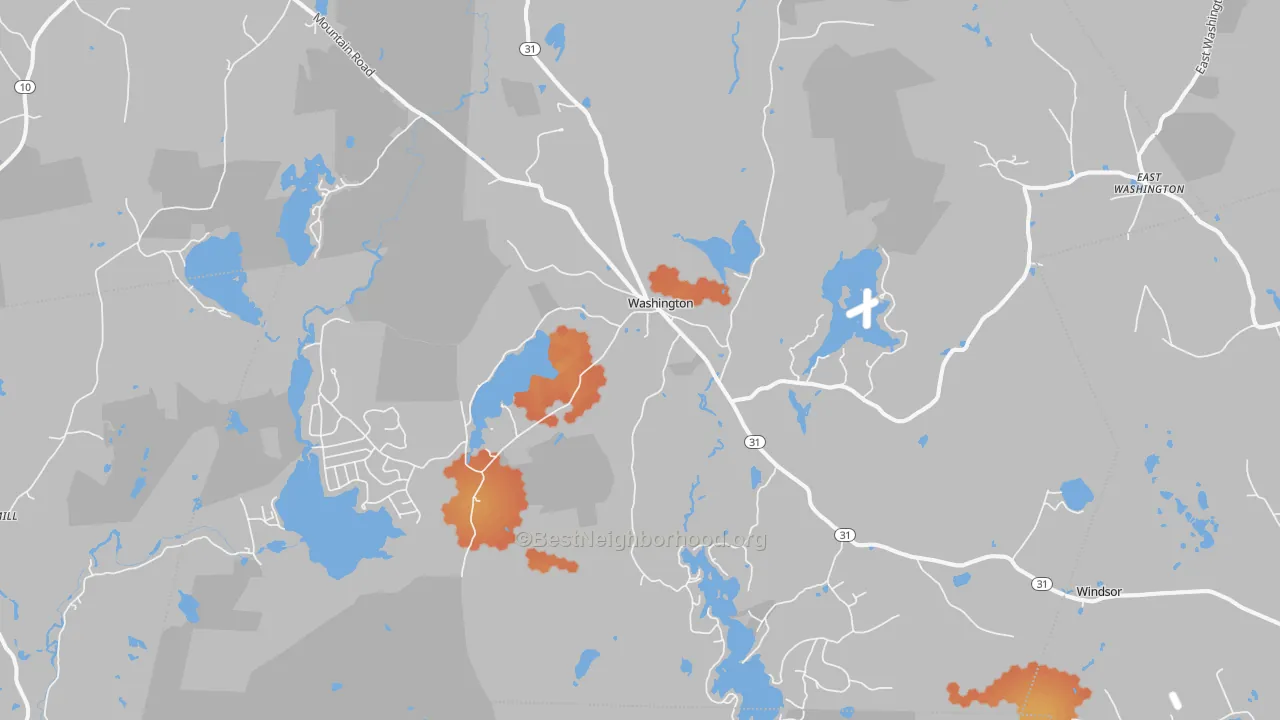 Bike Grade map of Washington, NH