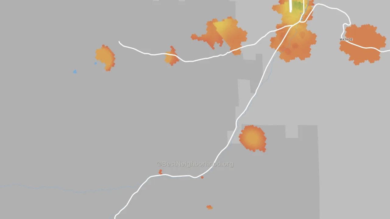 Bike Grade map of Washoe, MT