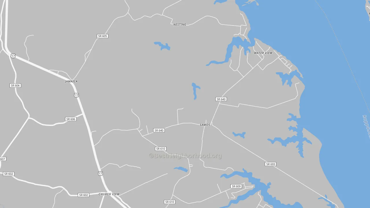 Bike Grade map of Water View, VA