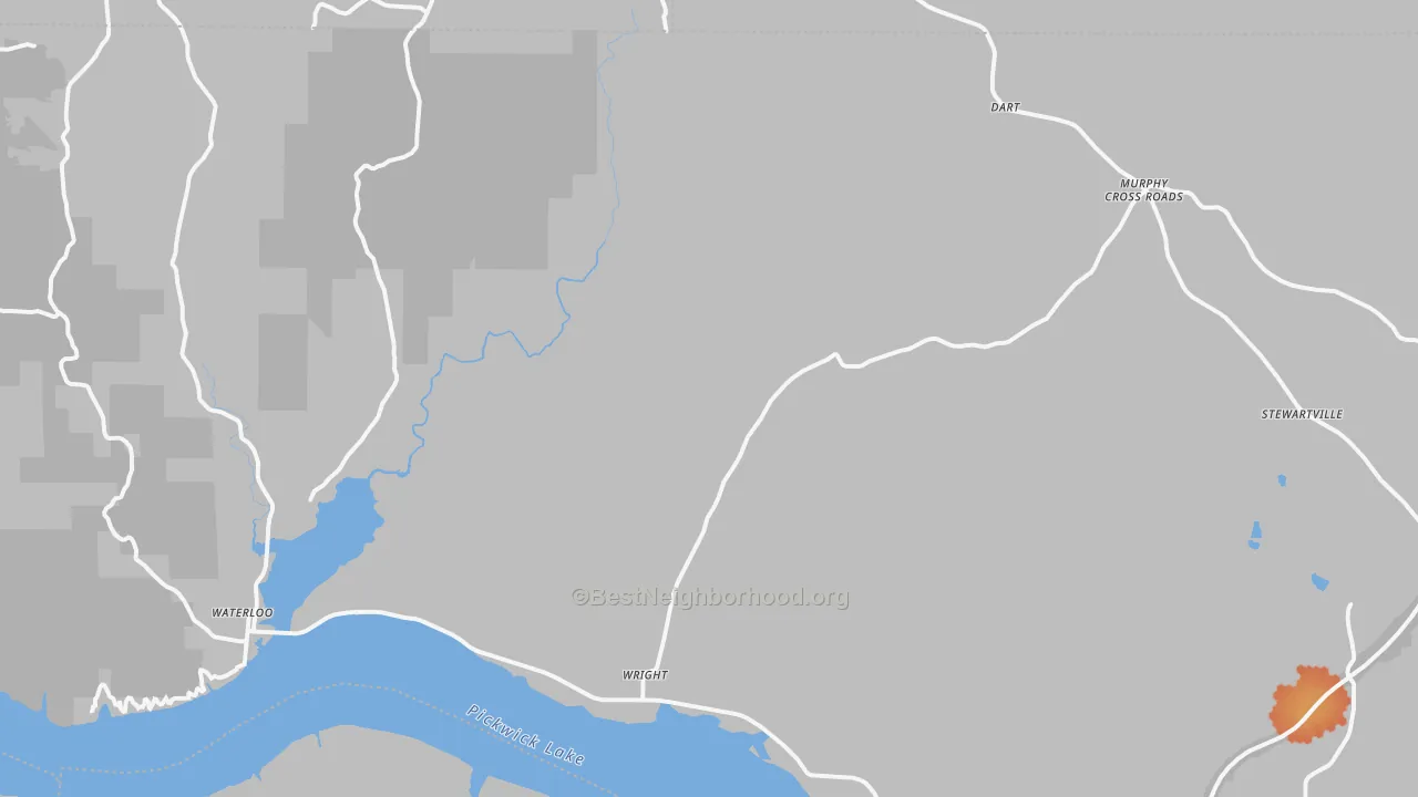 Bike Grade map of Waterloo, AL