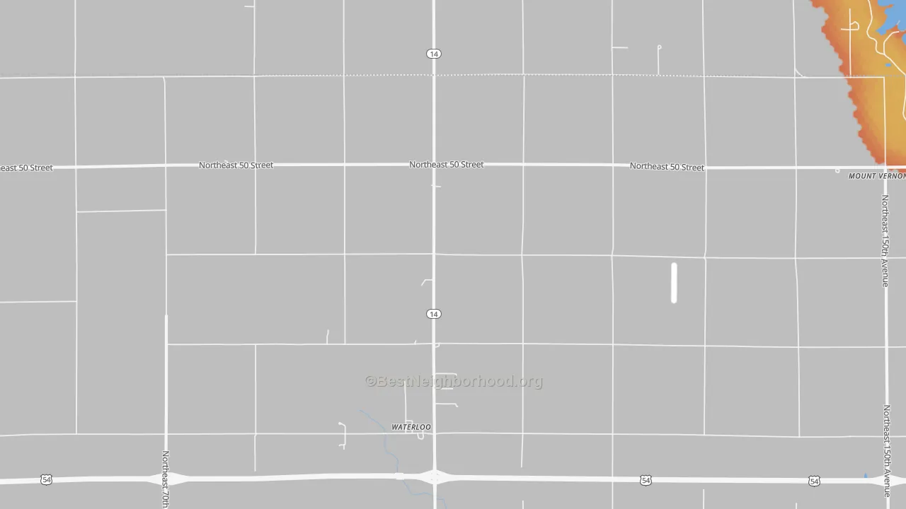 Bike Grade map of Waterloo, KS