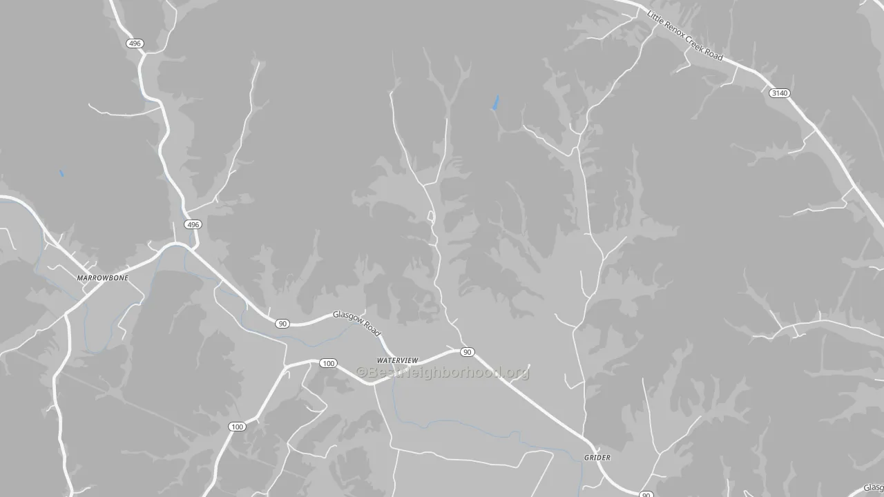 Bike Grade map of Waterview, KY
