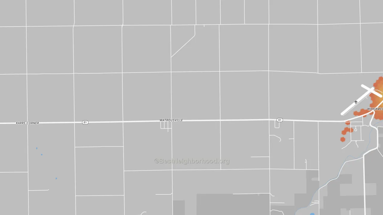 Bike Grade map of Watrousville, MI