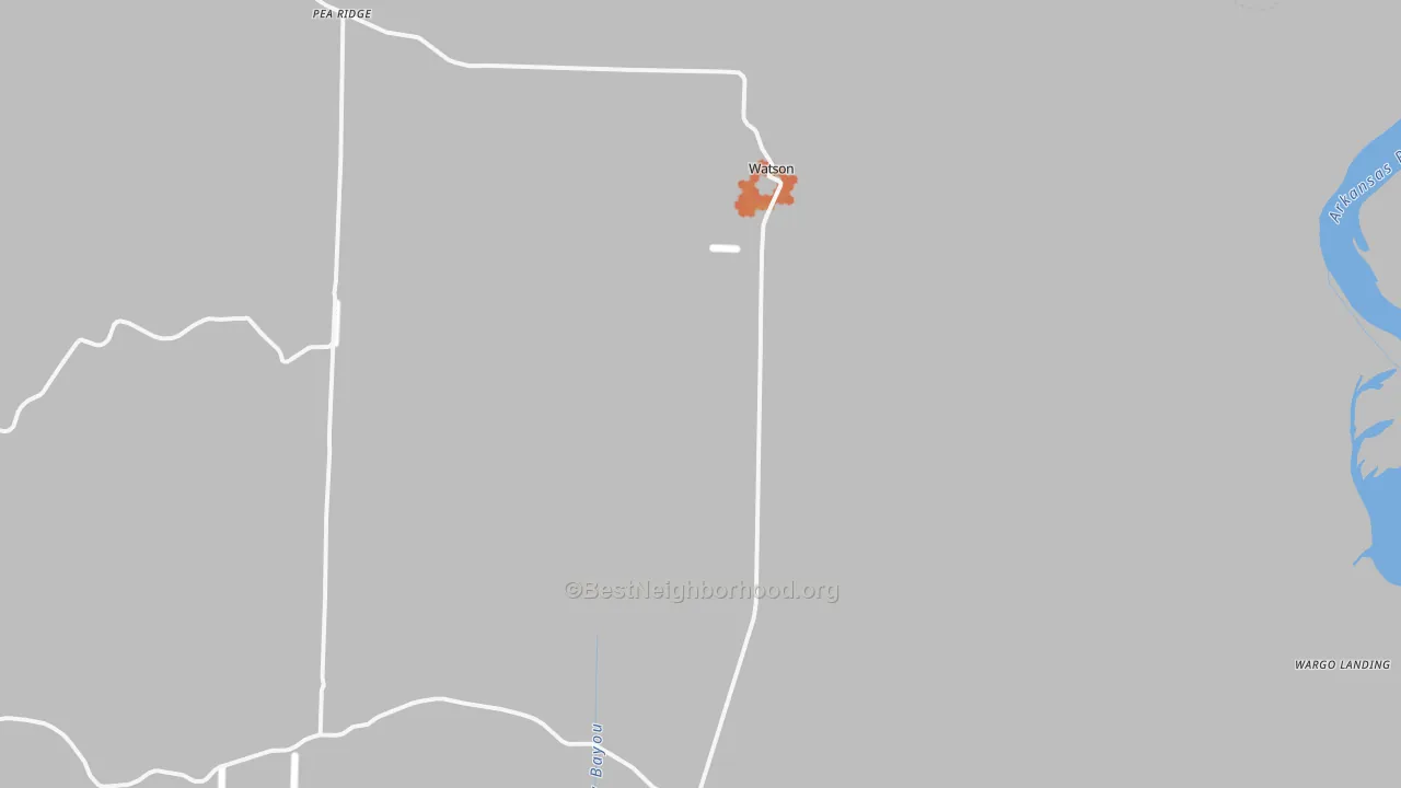 Bike Grade map of Watson, AR