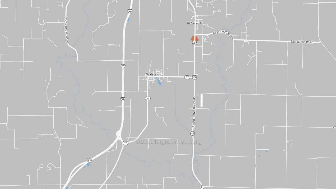 Bike Grade map of Watson, IL