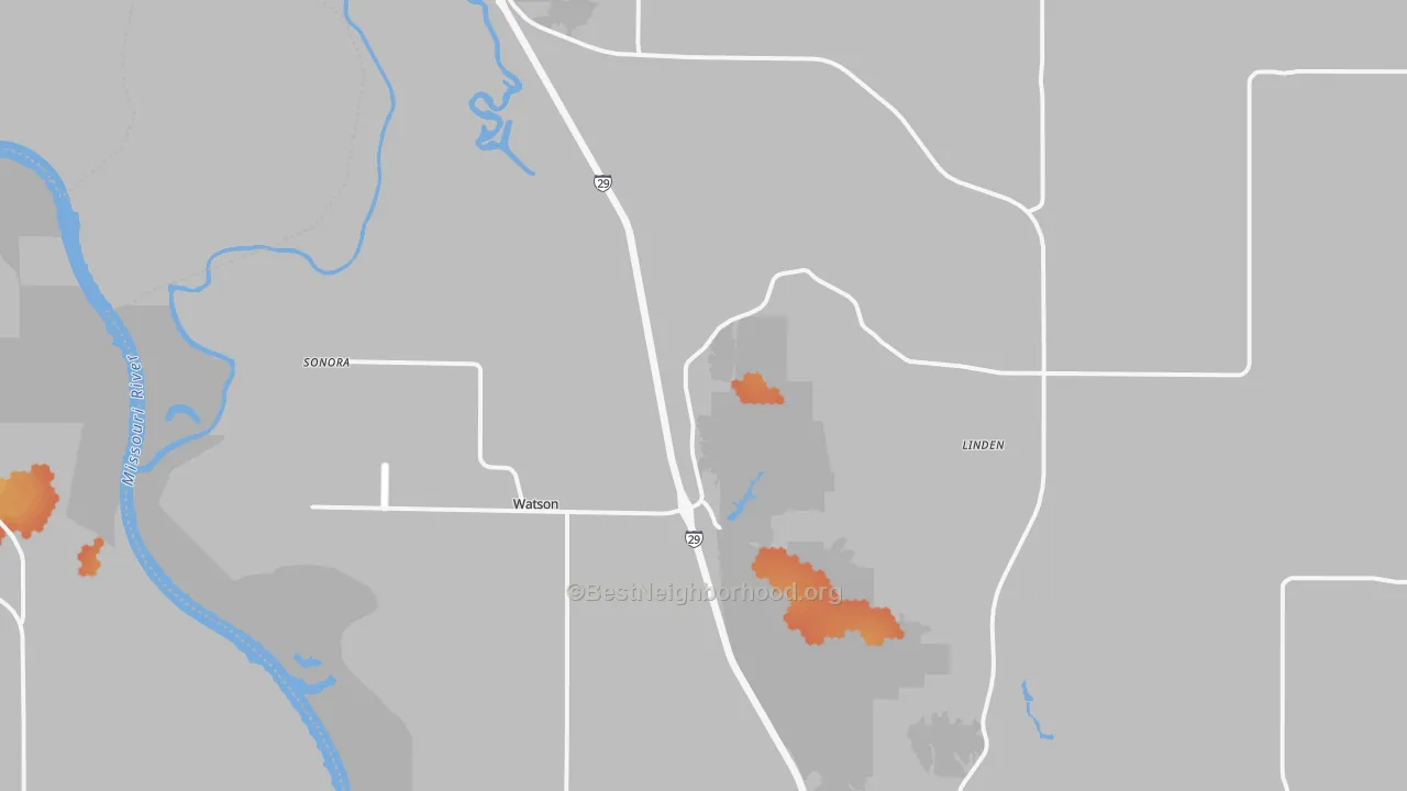 Bike Grade map of Watson, MO