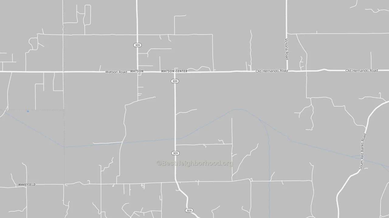 Bike Grade map of Watson, MS