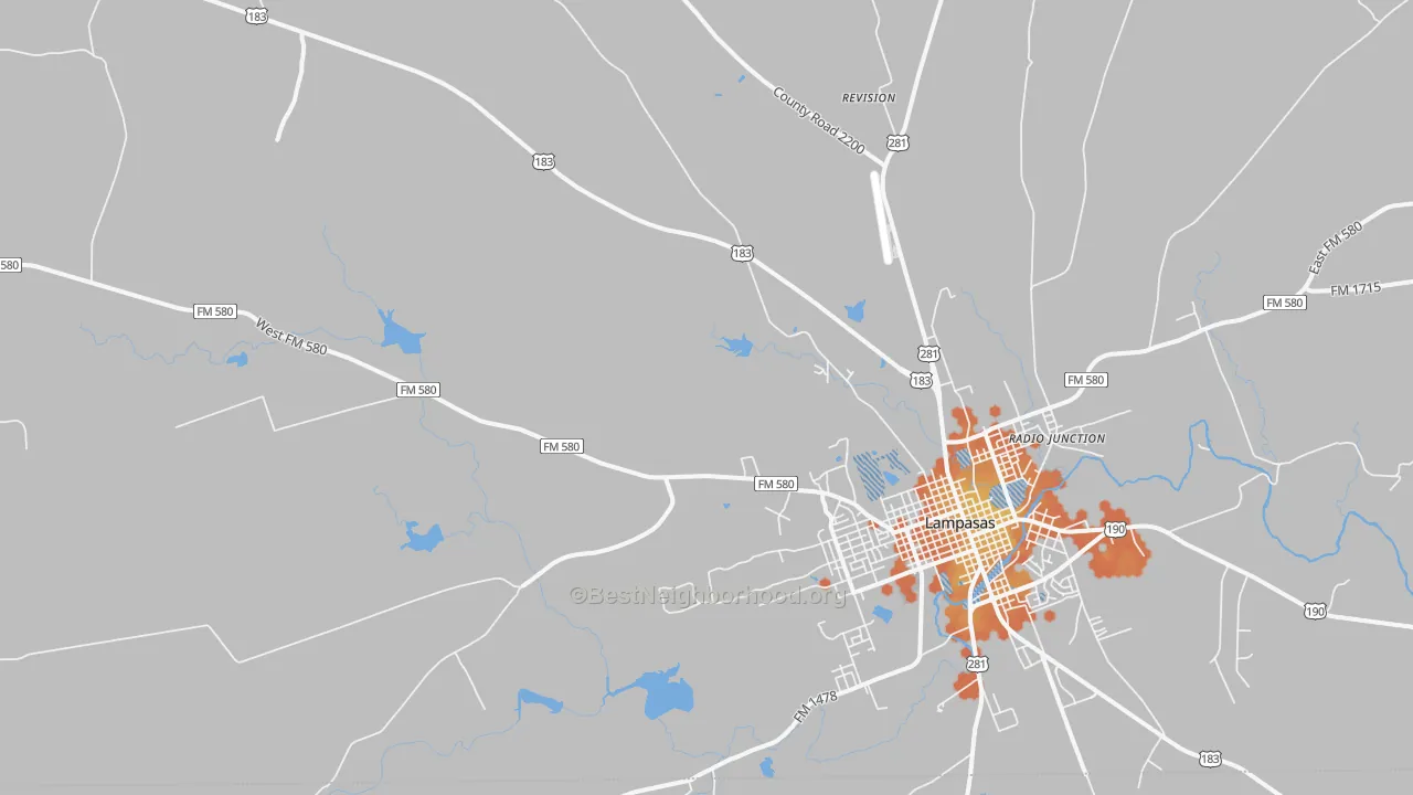 Bike Grade map of Watson, TX
