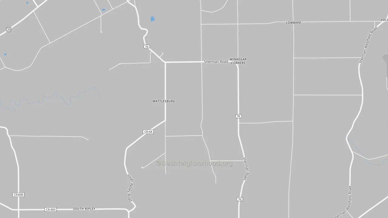 Bike Grade map of Wattlesburg, NY