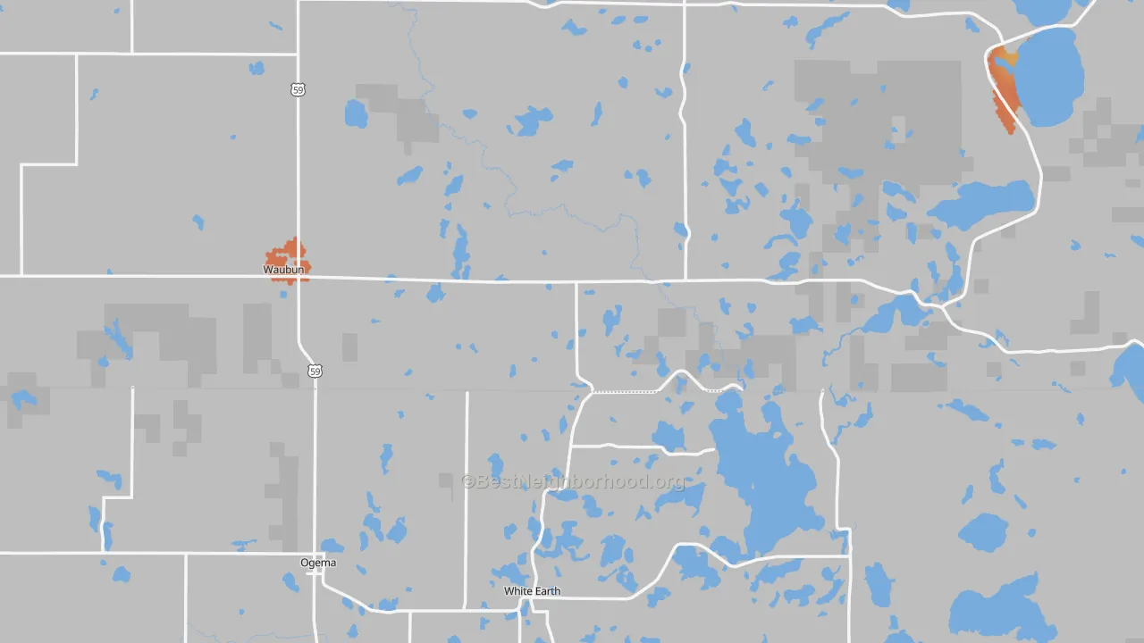 Bike Grade map of Waubun, MN