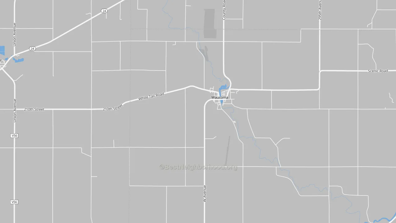 Bike Grade map of Waucoma, IA