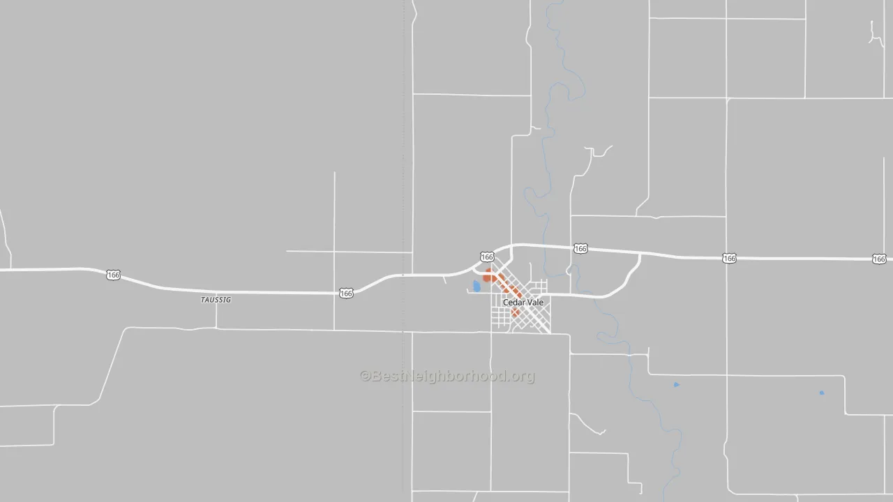 Bike Grade map of Wauneta, KS