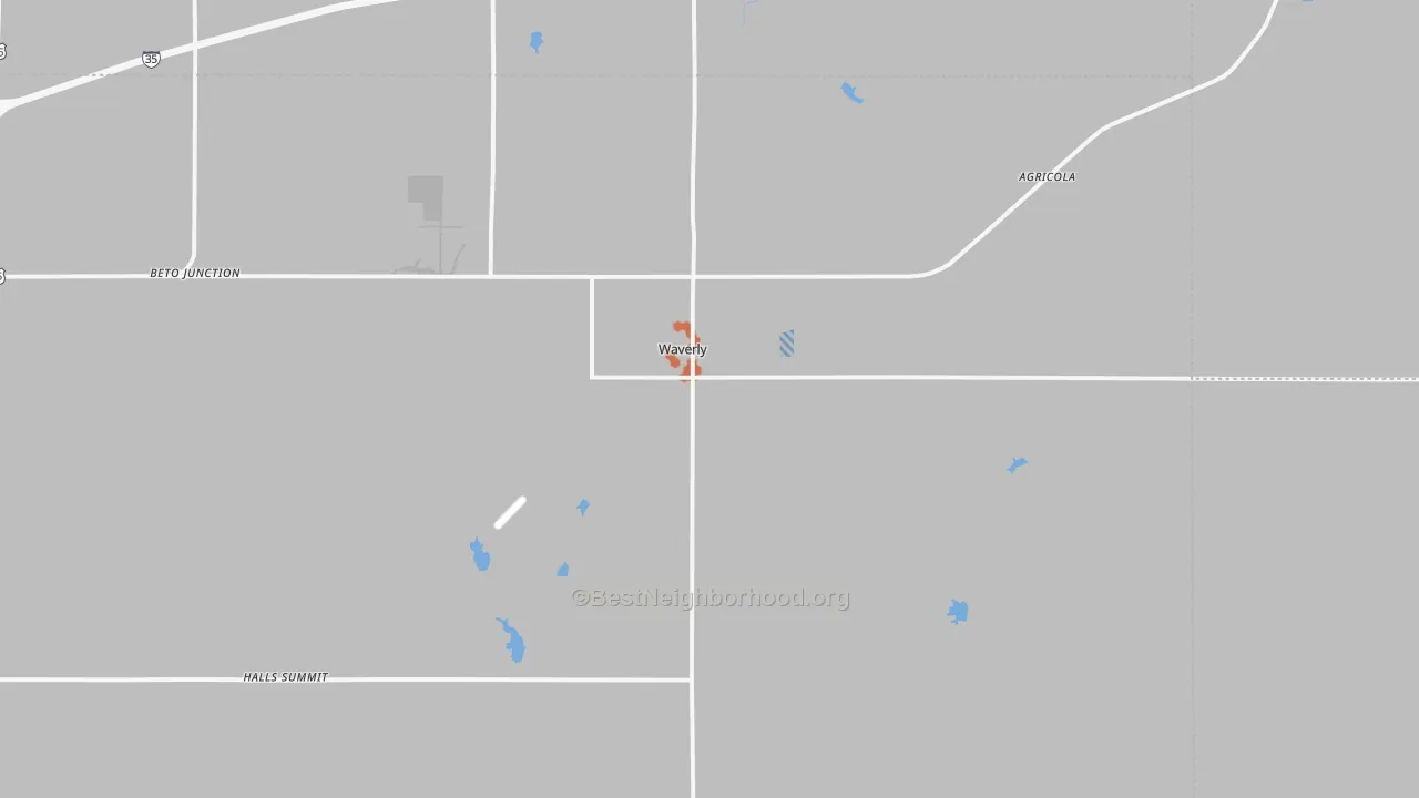 Bike Grade map of Waverly, KS