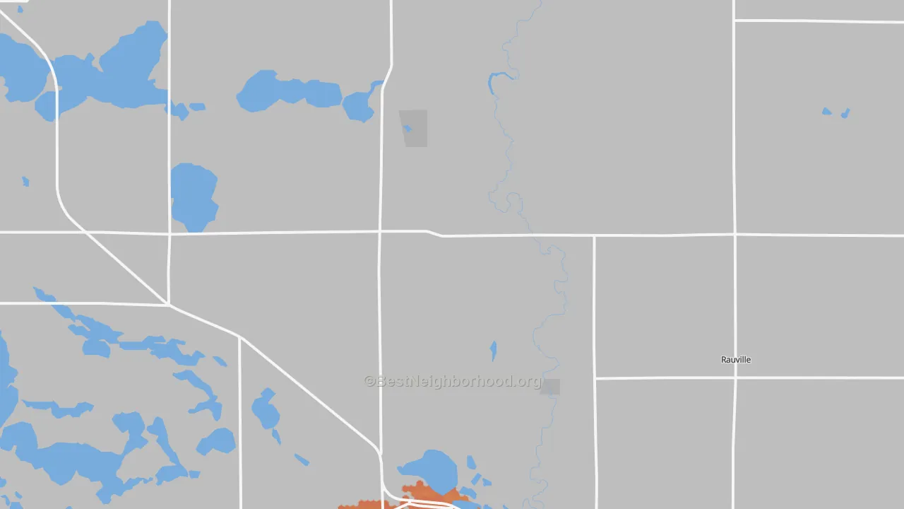 Bike Grade map of Waverly, SD
