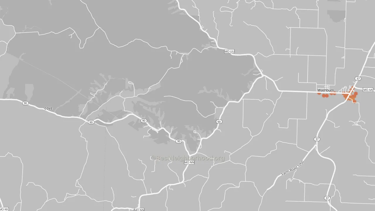 Bike Grade map of Wayne, MO