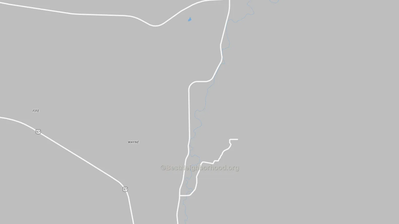 Bike Grade map of Wayne, MT