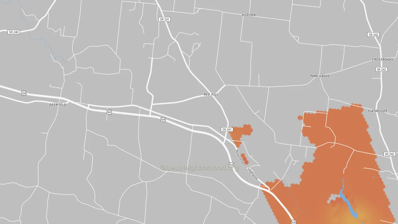 Bike Grade map of Weakly, TN