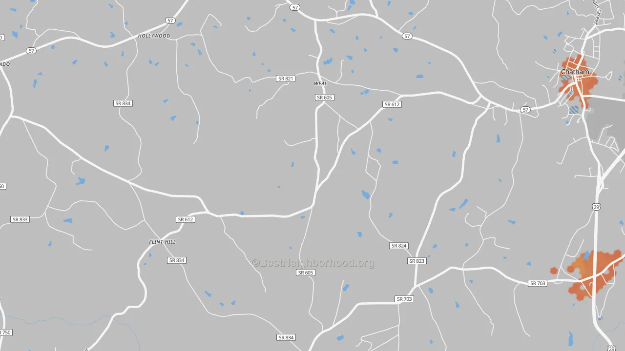 Bike Grade map of Weal, VA