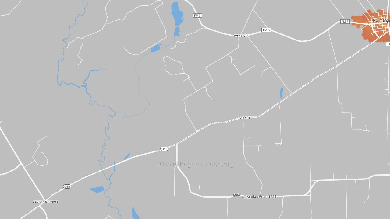Bike Grade map of Wealthy, TX
