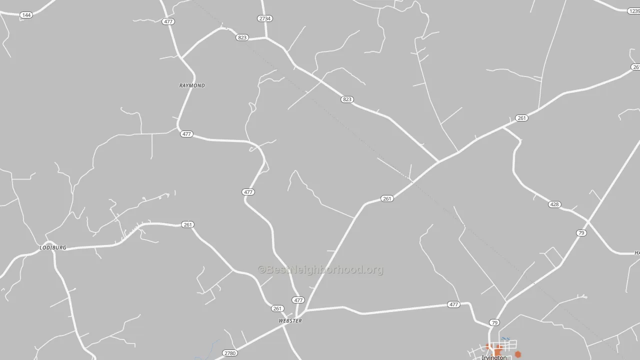Bike Grade map of Webster, KY