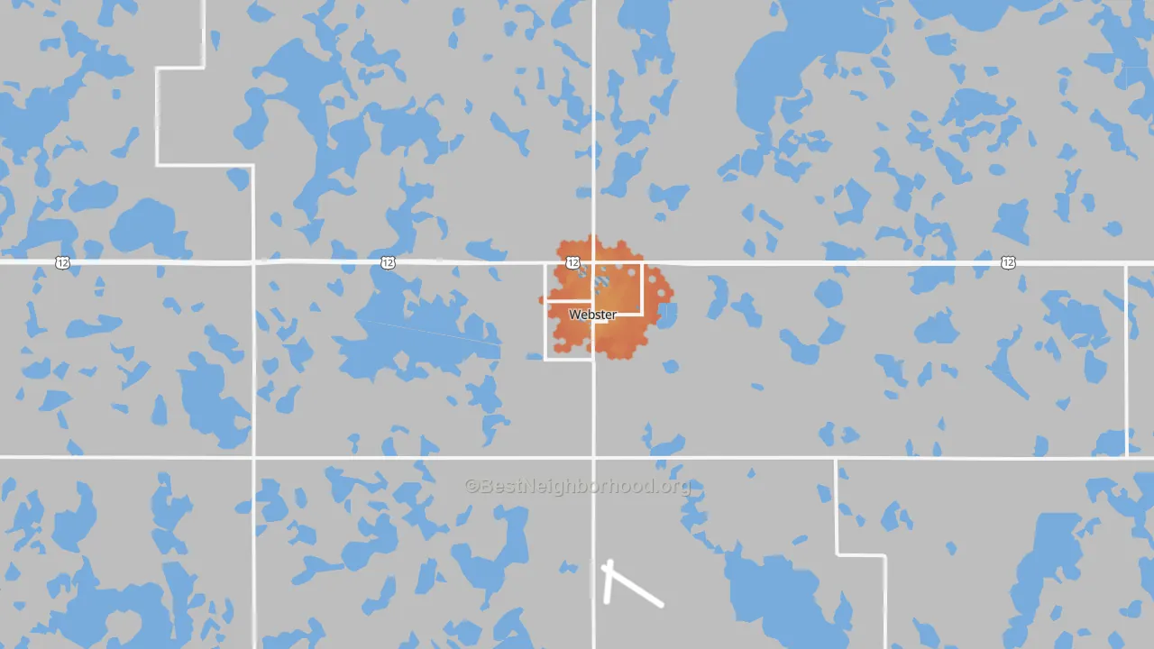 Bike Grade map of Webster, SD