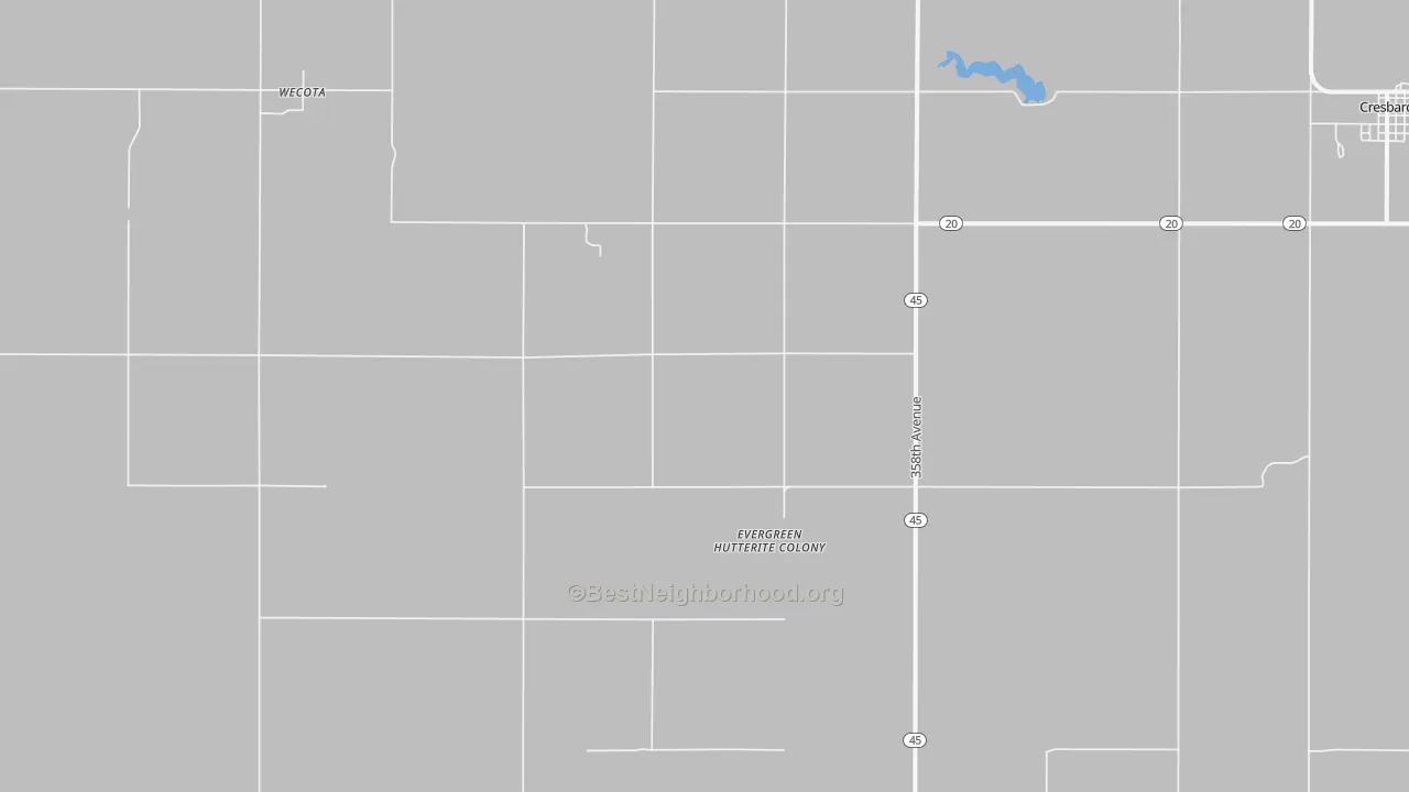 Bike Grade map of Wecota, SD