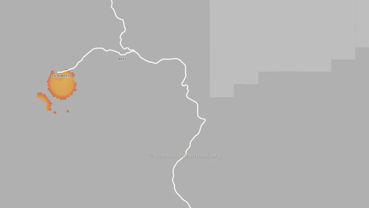 Bike Grade map of Weed, NM