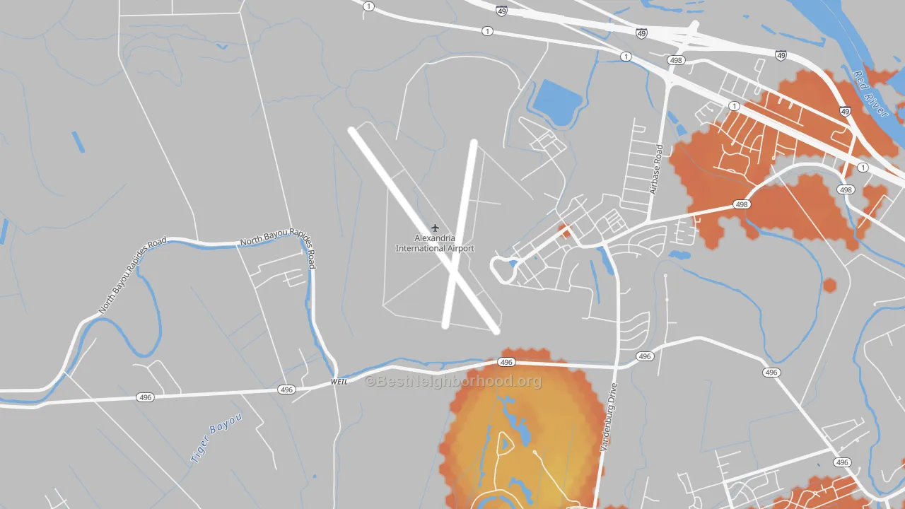 Bike Grade map of Weil, LA