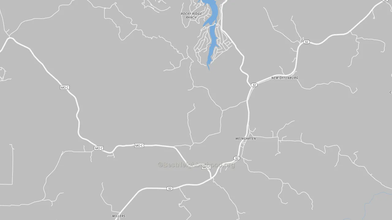 Bike Grade map of Weingarten, MO