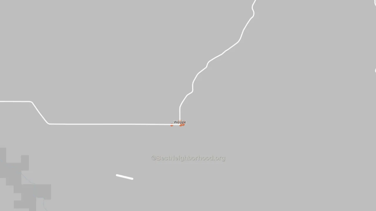 Bike Grade map of Weippe, ID