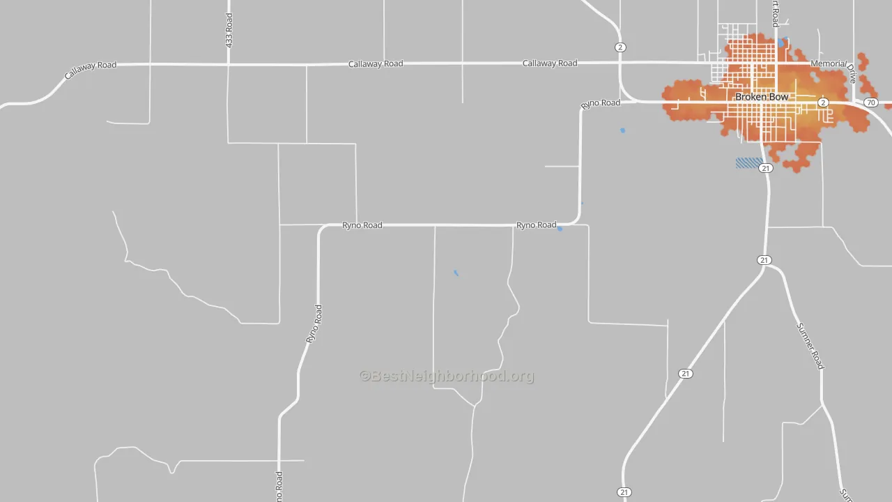 Bike Grade map of Weissert, NE
