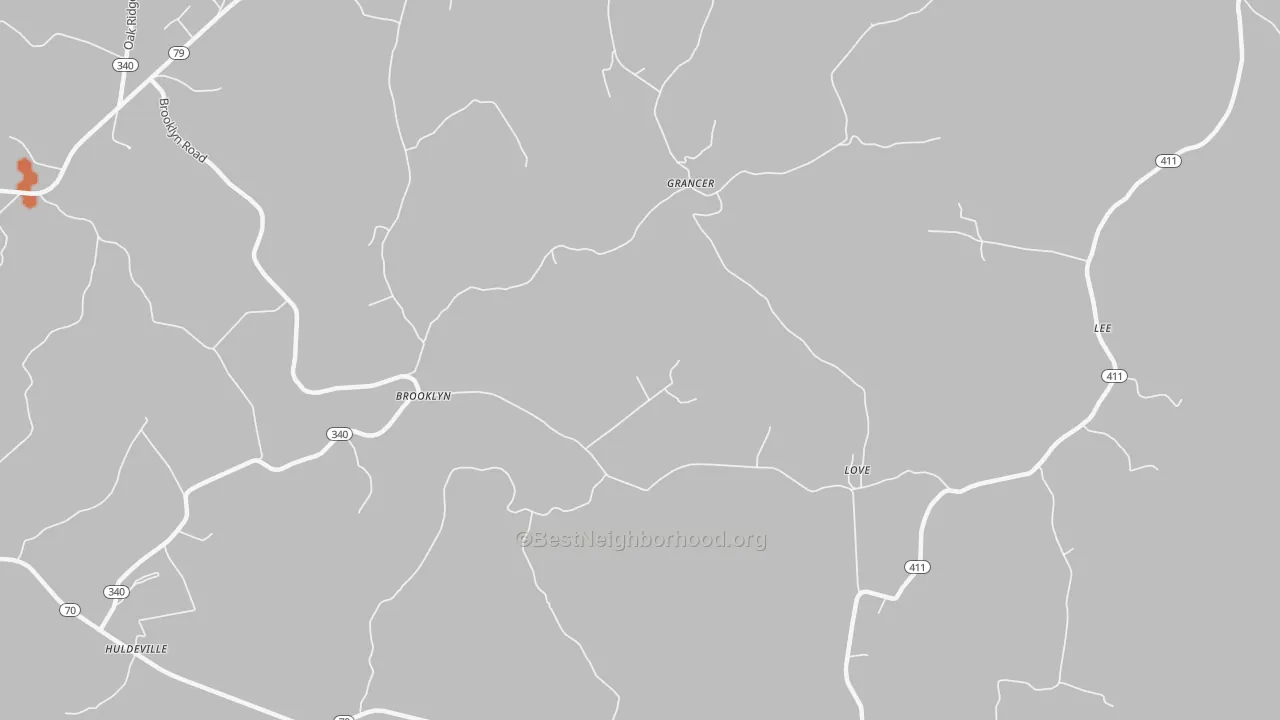 Bike Grade map of Welchs Creek, KY