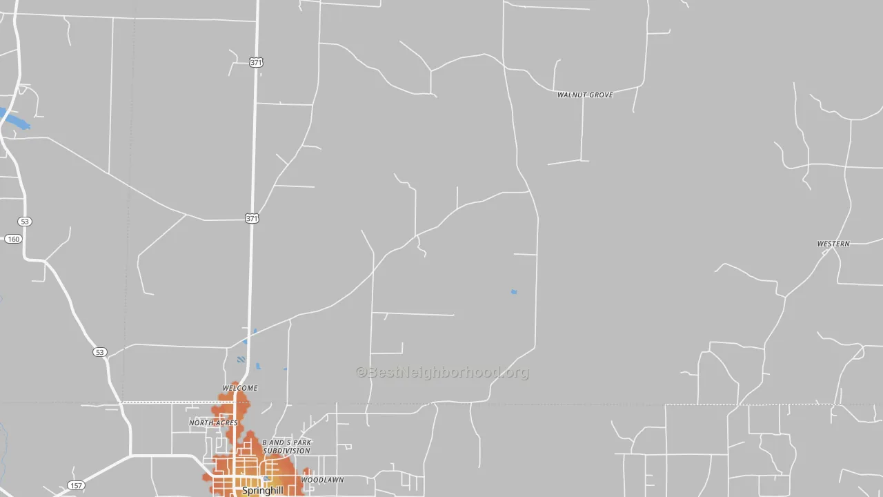 Bike Grade map of Welcome, AR