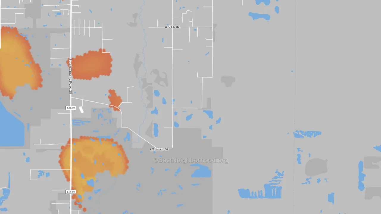Bike Grade map of Welcome, FL