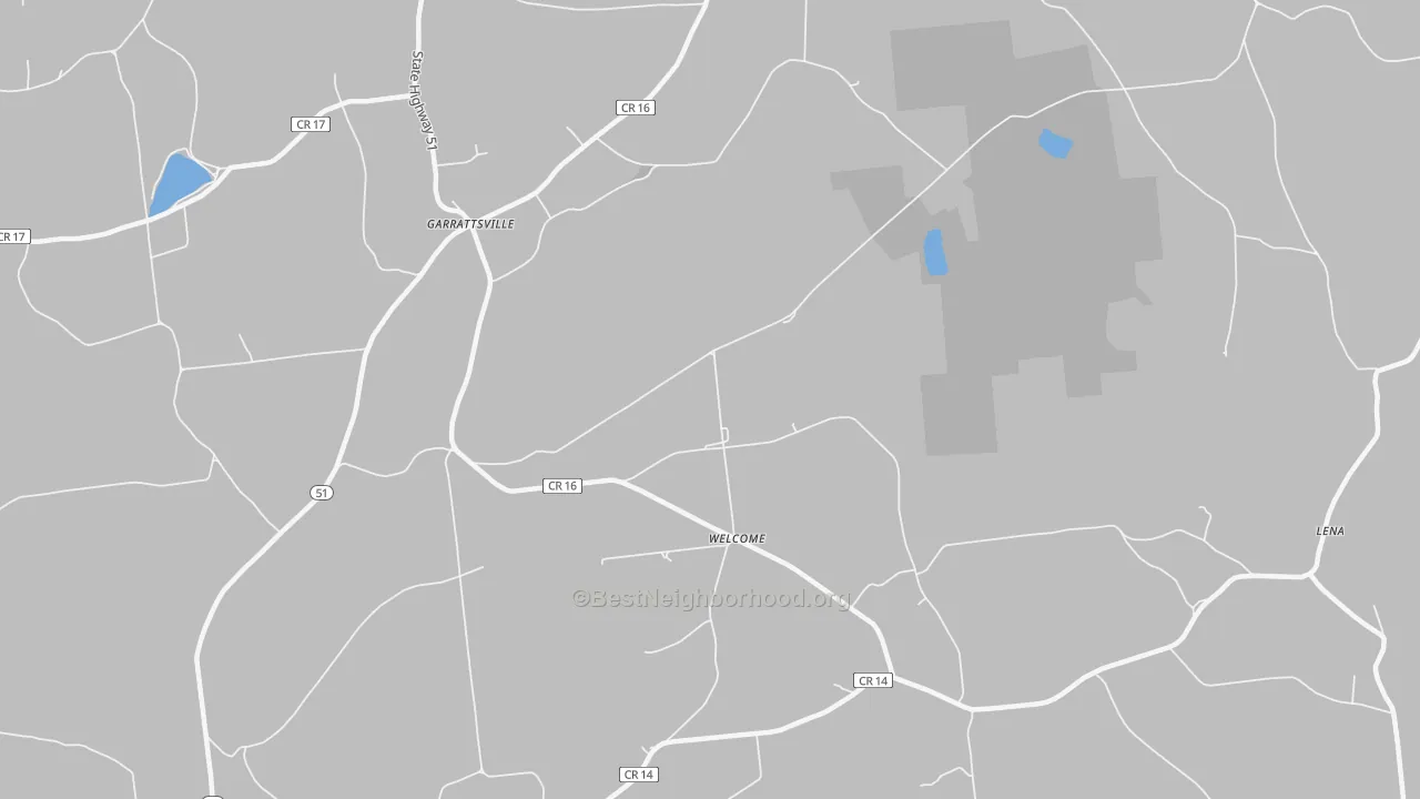 Bike Grade map of Welcome, NY