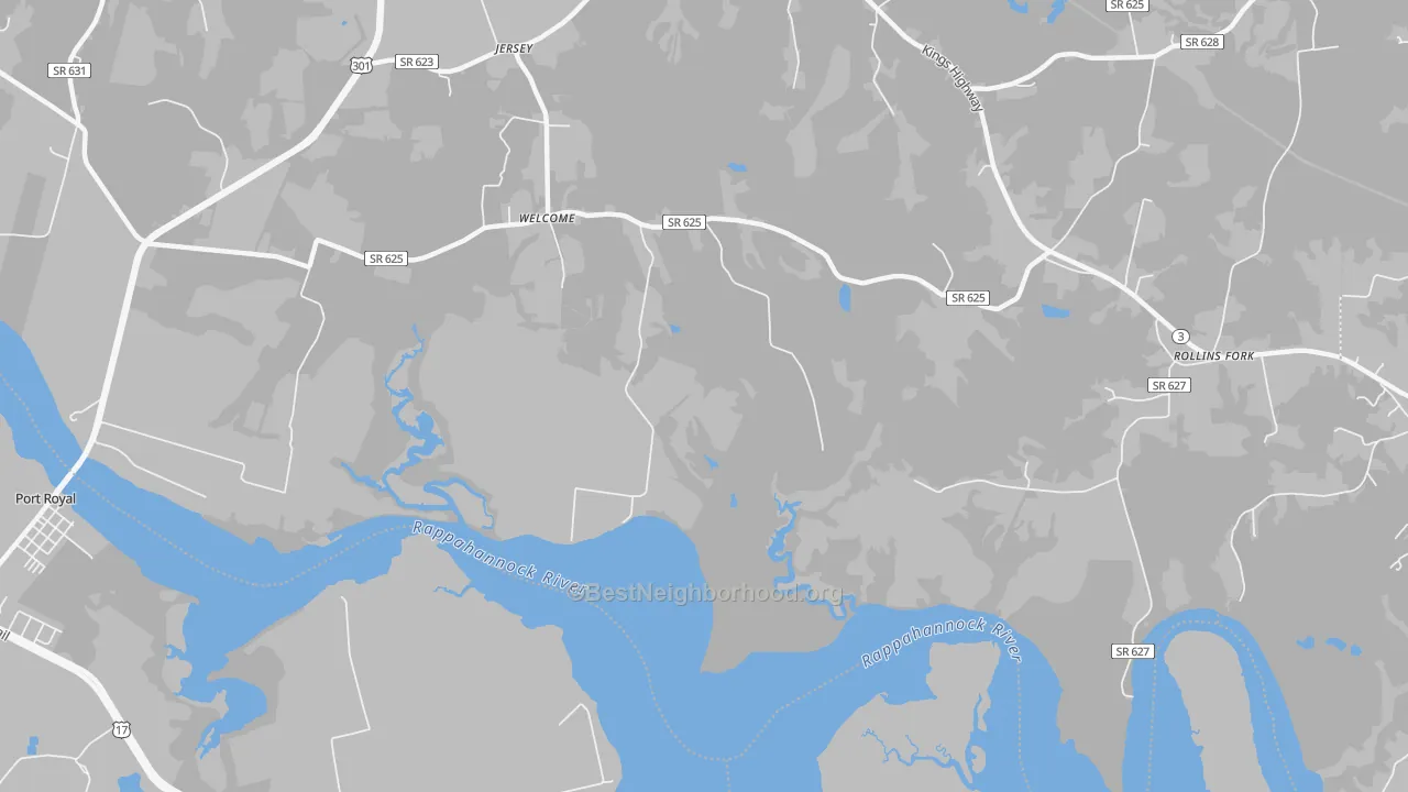 Bike Grade map of Welcome, VA