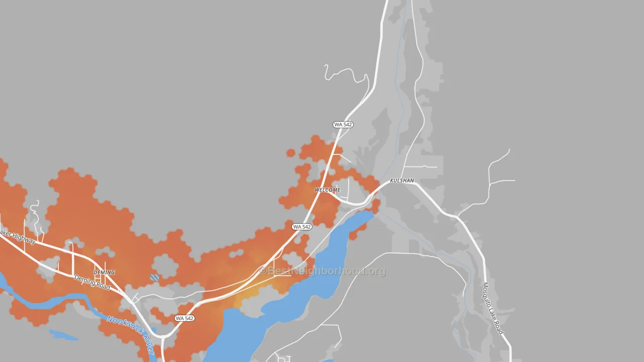 Bike Grade map of Welcome, WA