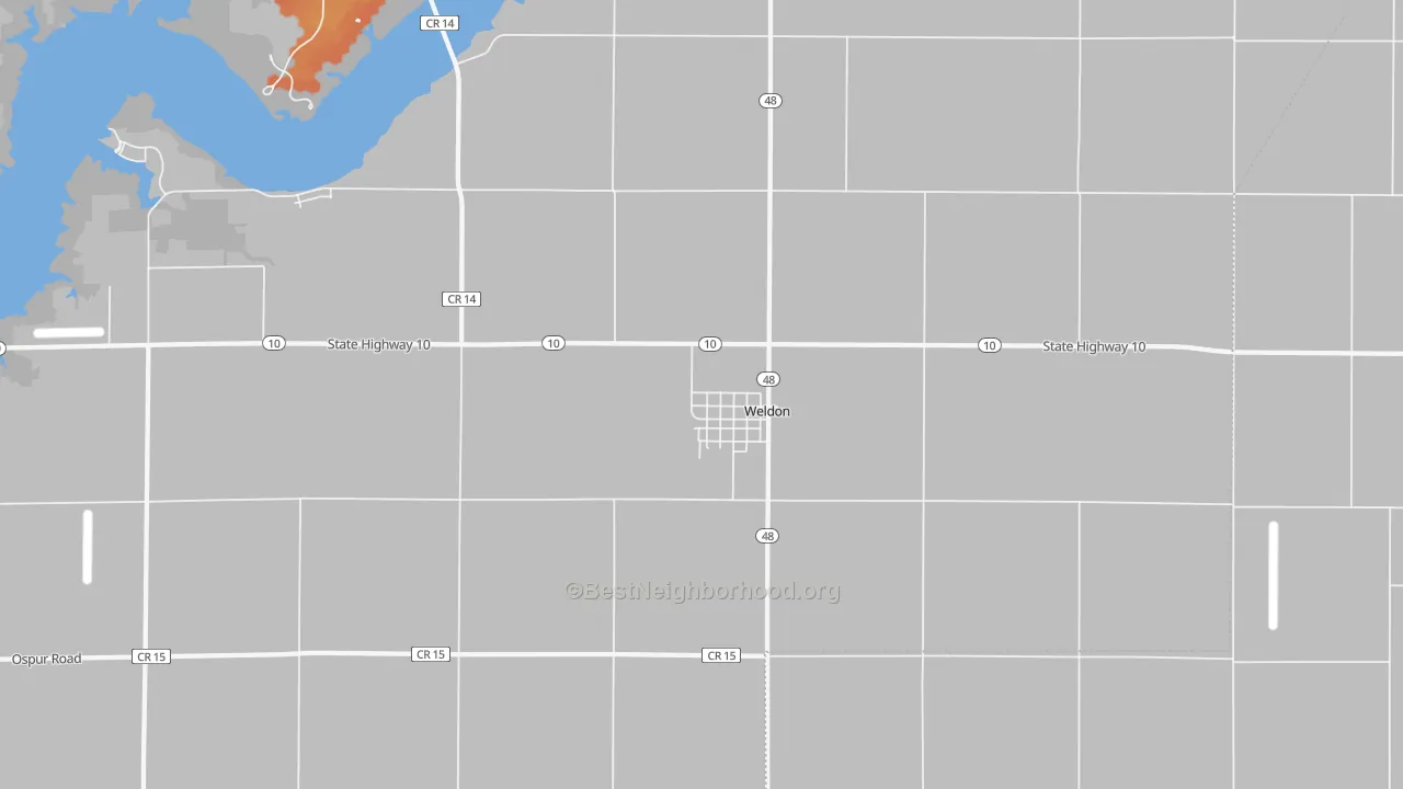 Bike Grade map of Weldon, IL