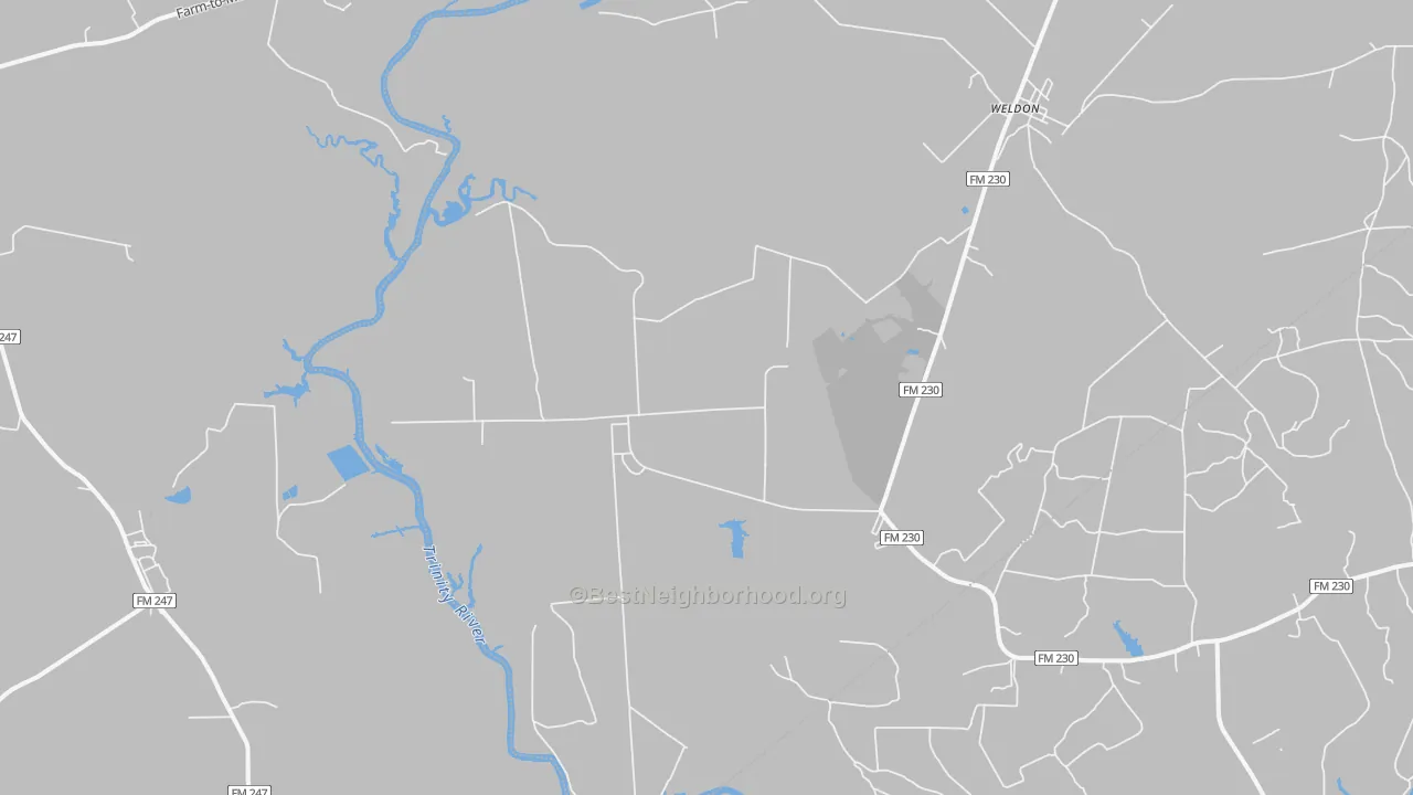 Bike Grade map of Weldon, TX