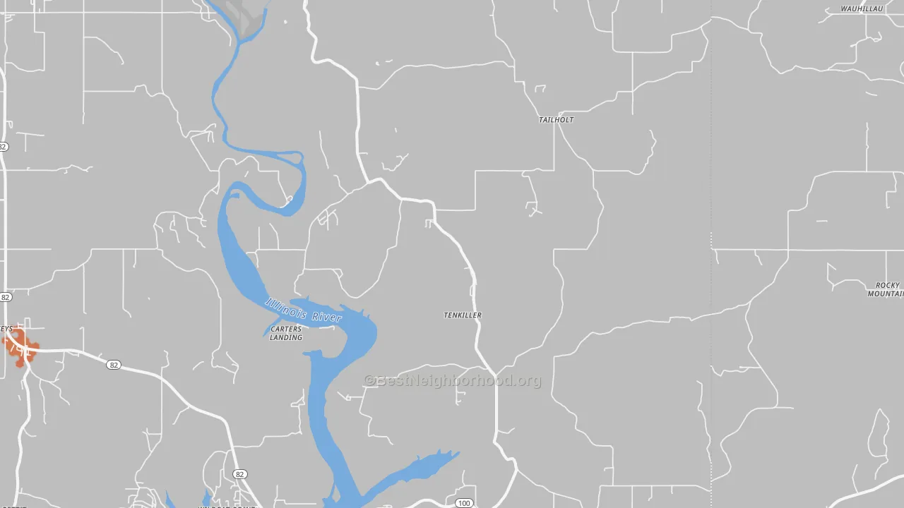 Bike Grade map of Welling, OK