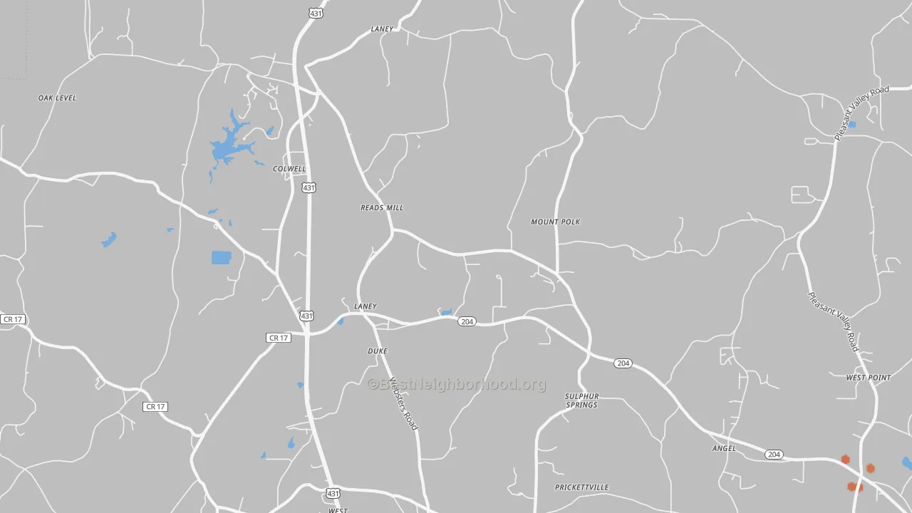 Bike Grade map of Wellington, AL