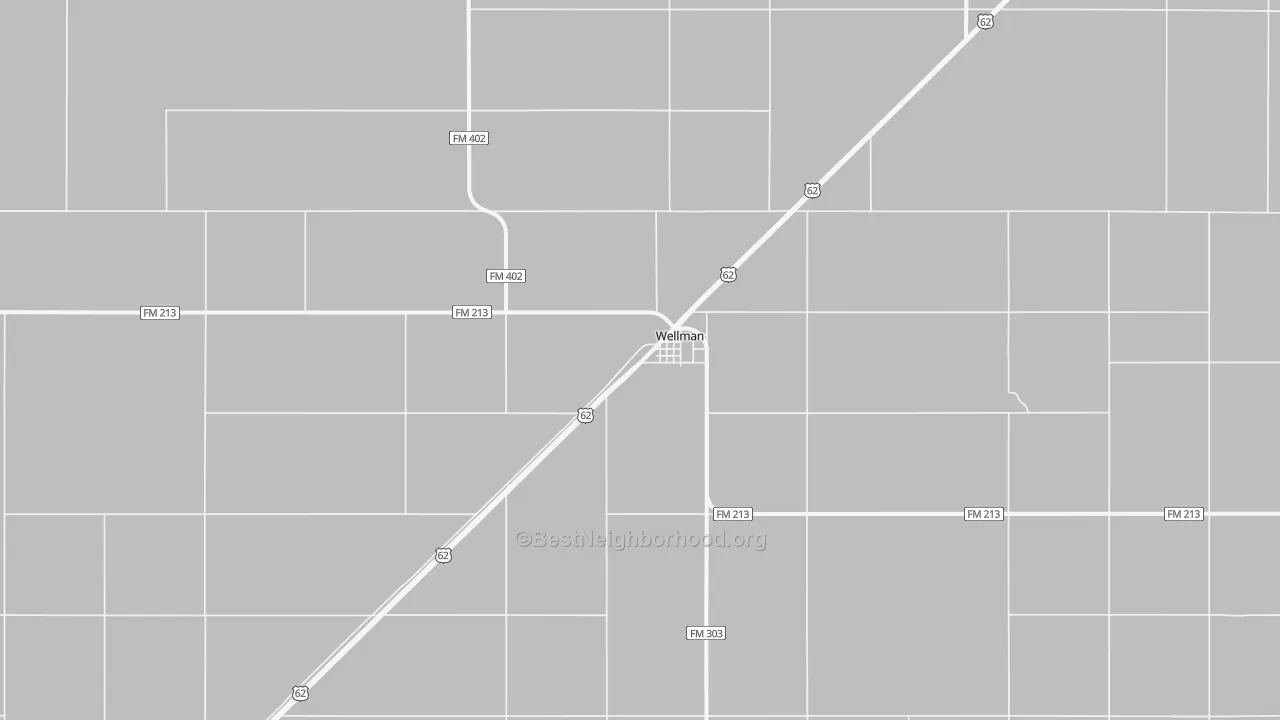 Bike Grade map of Wellman, TX