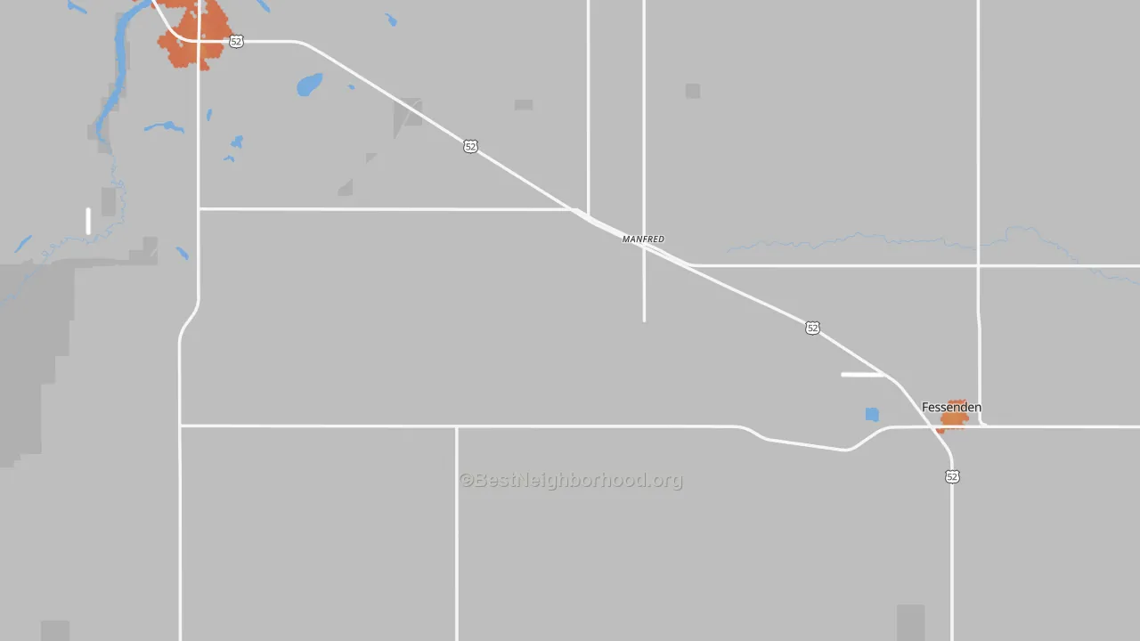Bike Grade map of Wells County, ND