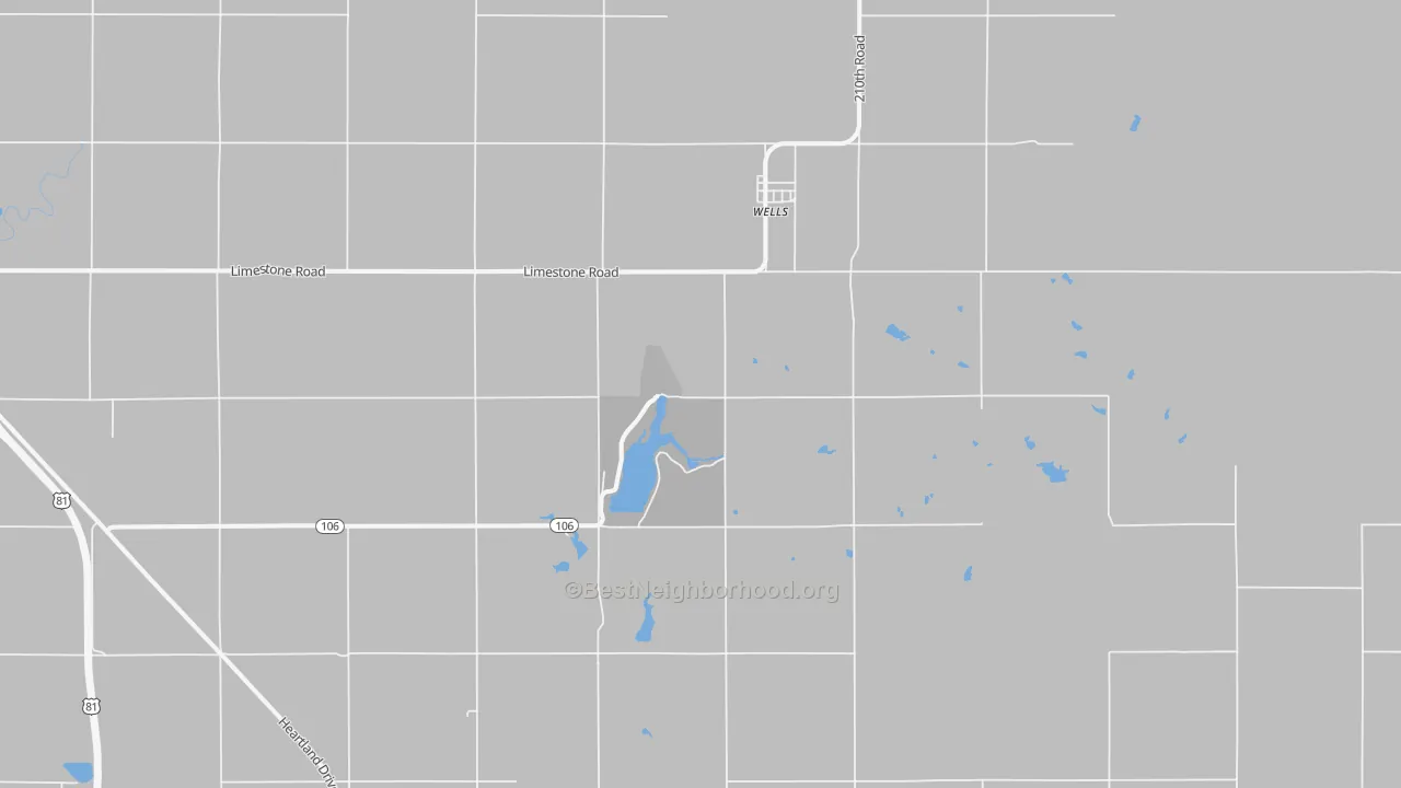 Bike Grade map of Wells, KS