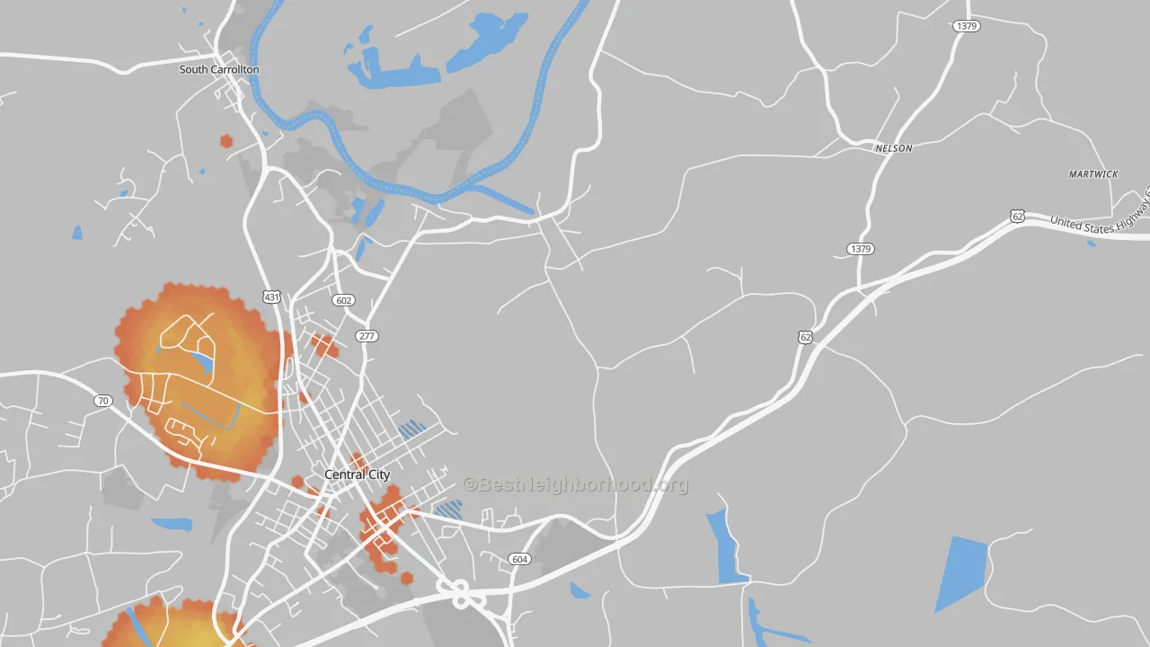 Bike Grade map of Wells, KY