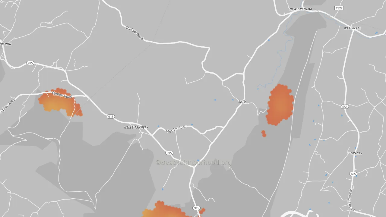 Bike Grade map of Wells Tannery, PA