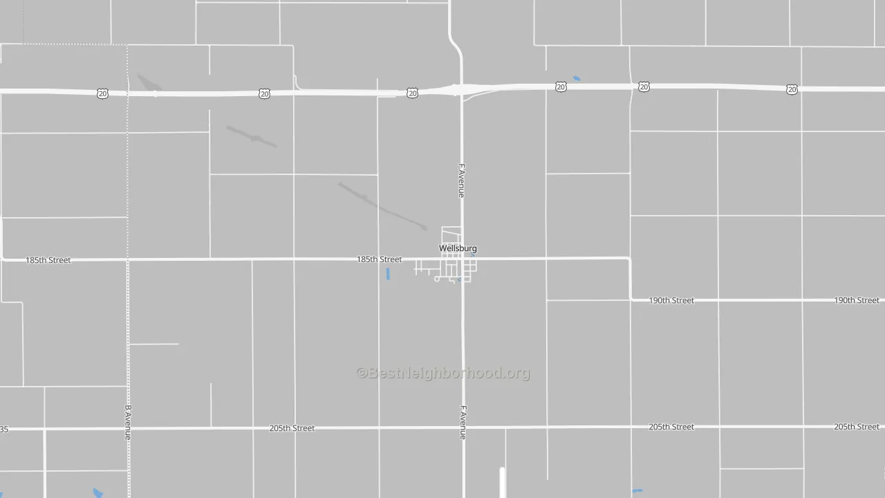 Bike Grade map of Wellsburg, IA