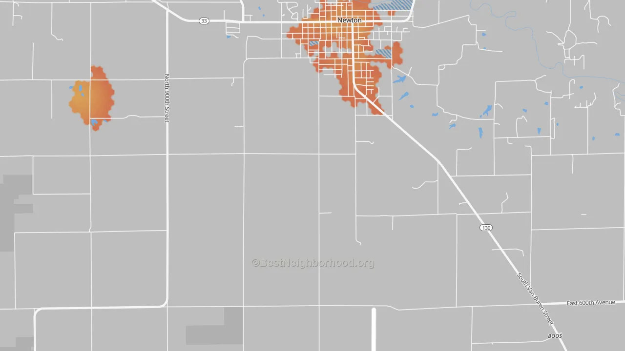 Bike Grade map of Wendelin, IL